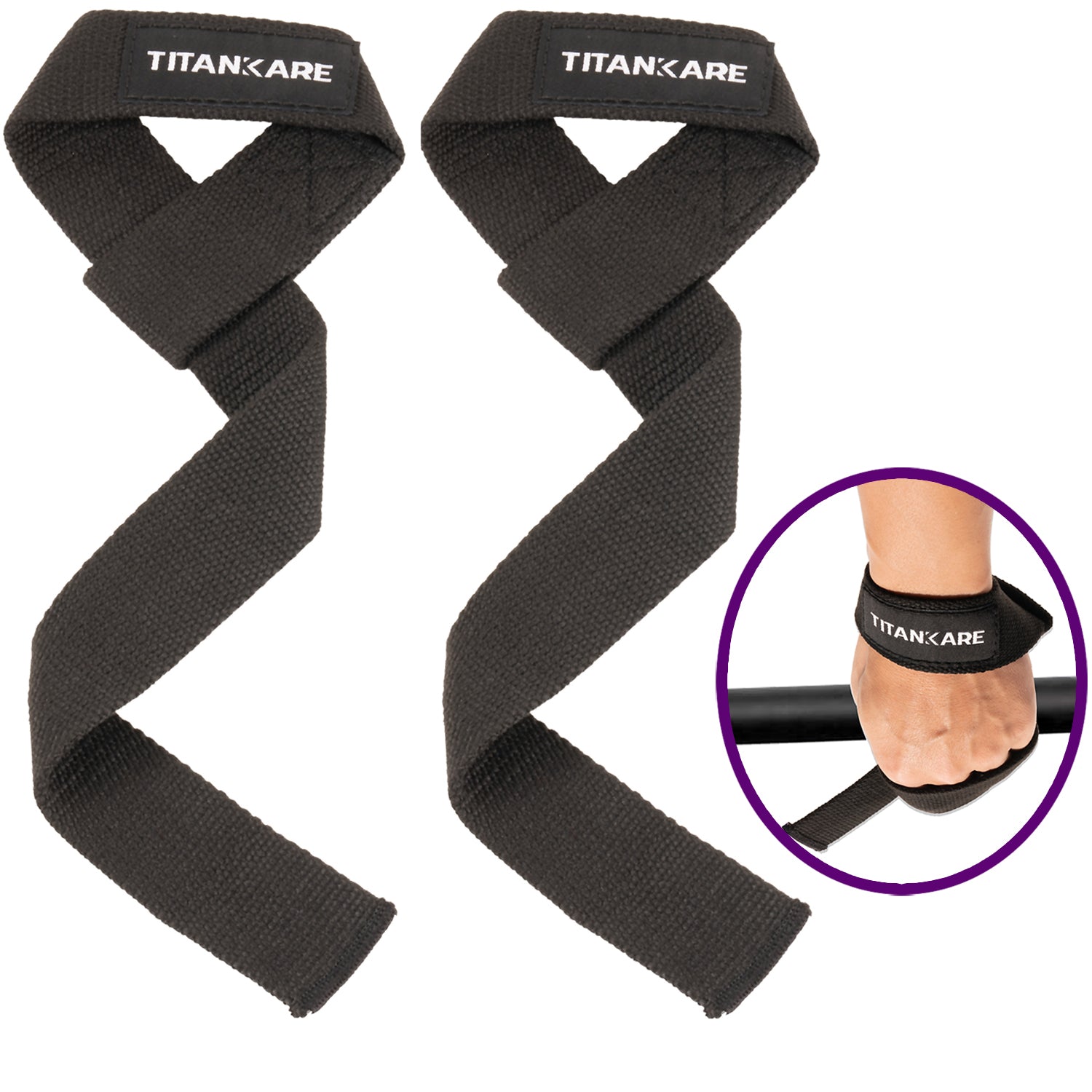 TITANKARE Gym Weight Lifting Straps - 1 Pair